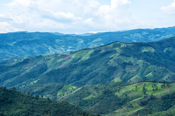 Beautiful mountain and agriculture field landscape