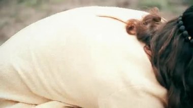 Eski bir Slav pagan şehir inşa ahşap, bir tarihi film, eski ahşap kiliseler ve evler için mükemmel sahne, bir Ortodoks çapraz, yaz saati, hiçbir insan çerçevesinde, eski Kiev