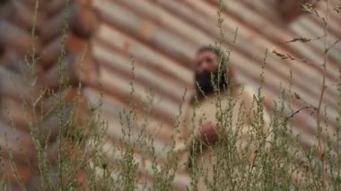 Eski bir Slav pagan şehir inşa ahşap, bir tarihi film, eski ahşap kiliseler ve evler için mükemmel sahne, bir Ortodoks çapraz, yaz saati, hiçbir insan çerçevesinde, eski Kiev