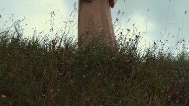 Eski bir Slav pagan şehir inşa ahşap, bir tarihi film, eski ahşap kiliseler ve evler için mükemmel sahne, bir Ortodoks çapraz, yaz saati, hiçbir insan çerçevesinde, eski Kiev