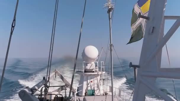 Kriegsschiffe Der Ukraine Und Russlands Militärischer Konflikt Zwischen Der Ukraine — Stockvideo