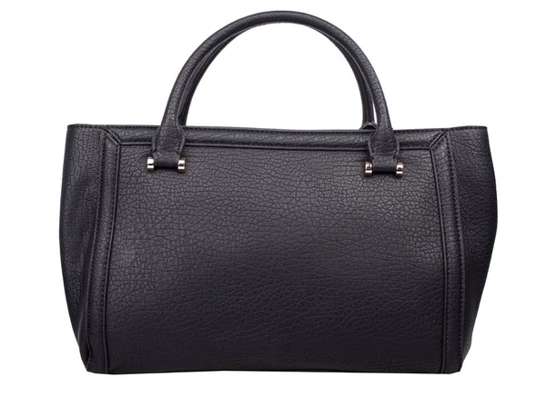 Blac çanta - beyaz arka plan. Karanlık çanta, leath 