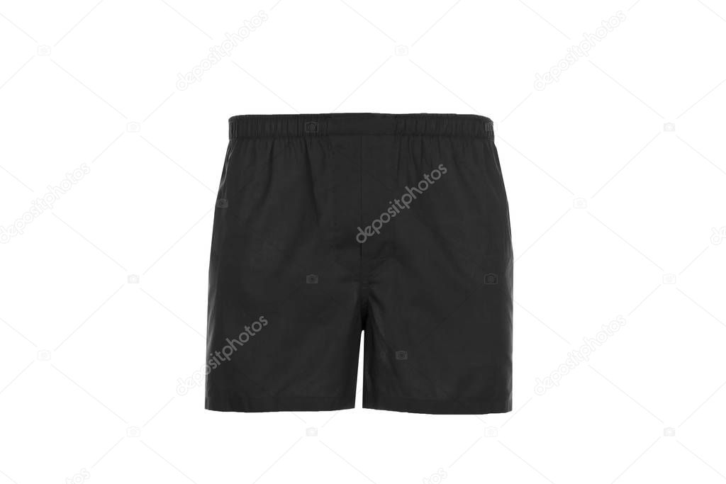 Men's shorts. Black Short pants in light color