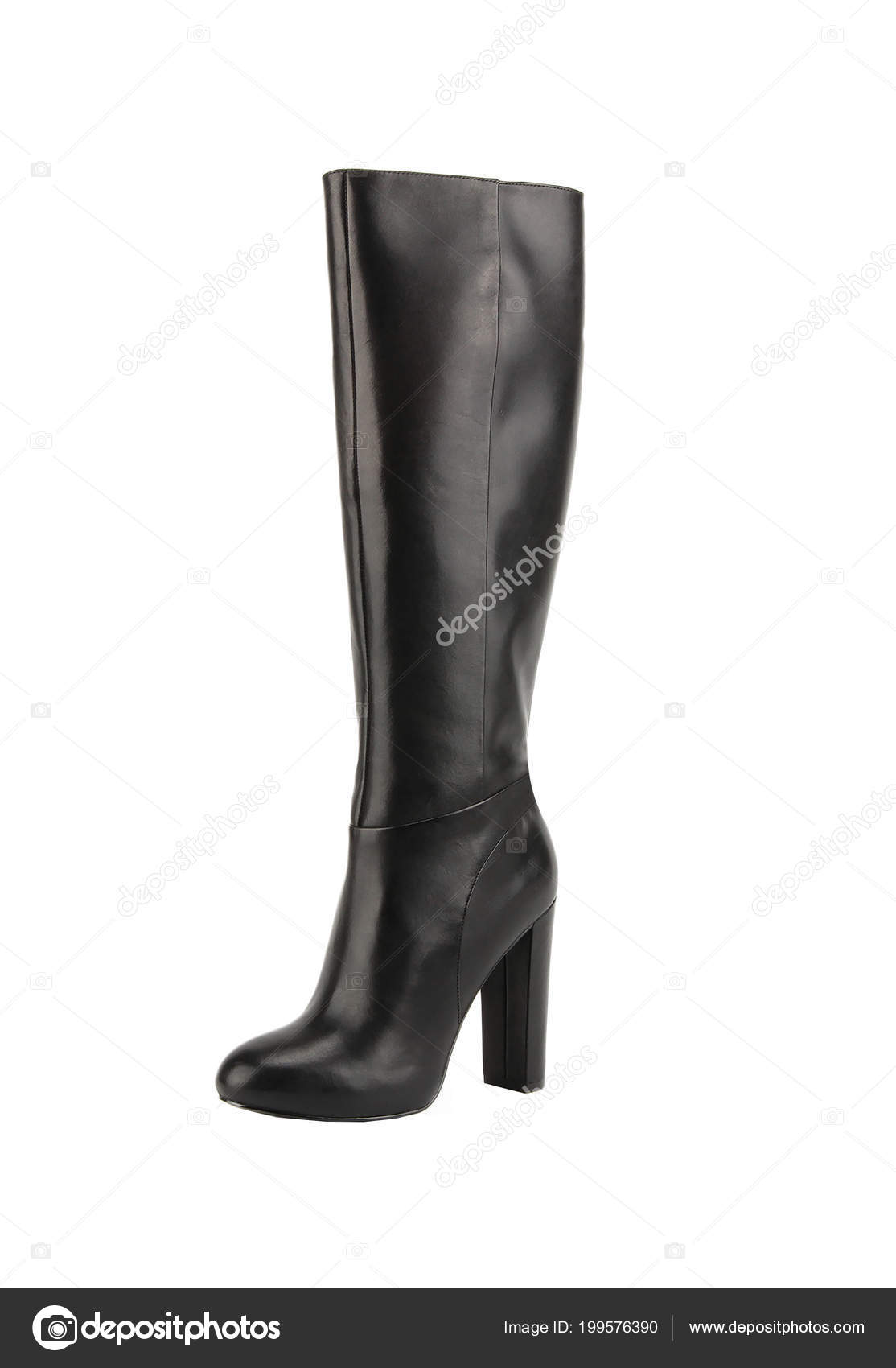 sexy black leather boots