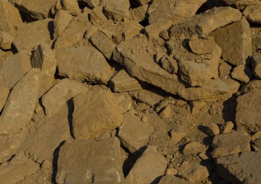 Enkaz ve taş yığını. Moloz taş doku arka plan.