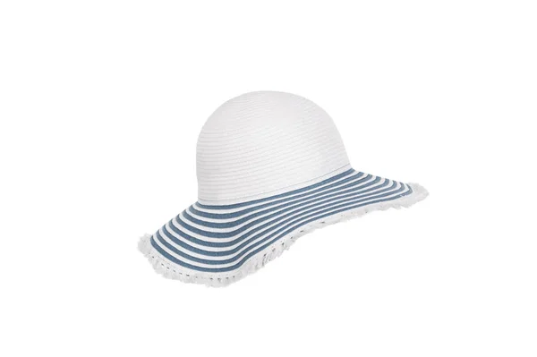 Cappello Sfondo Bianco Copricapo Donna Isolato — Foto Stock