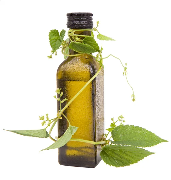 Medicina Alternativa Orgánica Bio Botella Verde — Foto de Stock