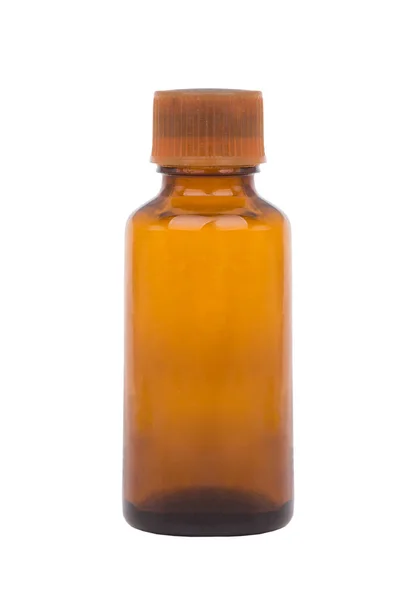 Bottiglia Vetro Medico Marrone — Foto Stock