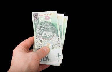 Lehçe banknot elinde aralığı. 100 Pln