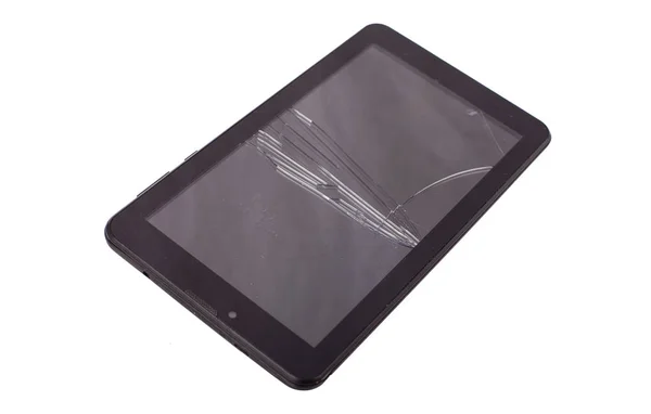 Pęknięty Tabletka Glasbruch Tablet Podziałem Ekranu — Zdjęcie stockowe