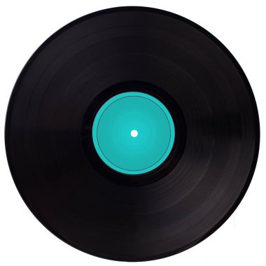 Vintage Vinil rekor-mavi etiket.