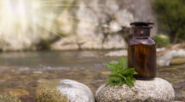 Antique pharmacy bottles - natural medicine