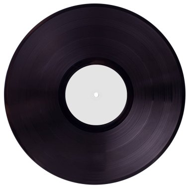 Etiketli Vinil 33rpm kaydı. kırpma yolu ile.