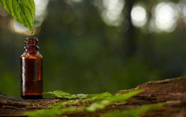 Beard Oil Barbershop Product Photography Brown Bottle Blank Space — Stock Photo, Image