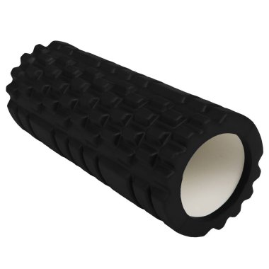 Siyah silindirli masaj aleti. Beyazı izole et