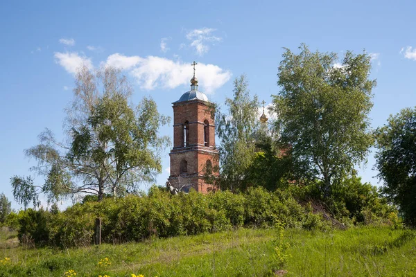 Bezuzhevo Village Russia Maggio 2018 Cattedrale Ioann Warrior Alberi Selskaya — Foto Stock