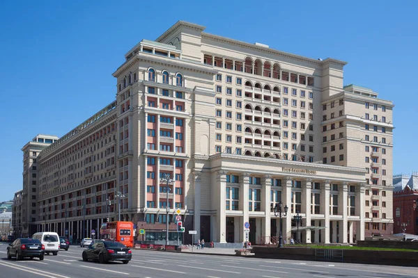 Mosca Russia Agosto 2018 Four Seasons Hotel Mosca Edificio Auto — Foto Stock