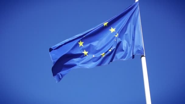 Drapeau de l'UE ralenti — Video