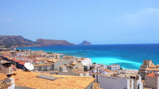 Panorama Costa Blanca Miradouro Altea Alicante Espanha — Vídeo de Stock