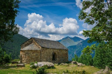 Hermitage, Sant Quirc de Taull, Catalonia, İspanya. Katalanca Romanesk kilise Vall de Boi, Unesco Dünya Mirası Site Ref 988 bildirilir