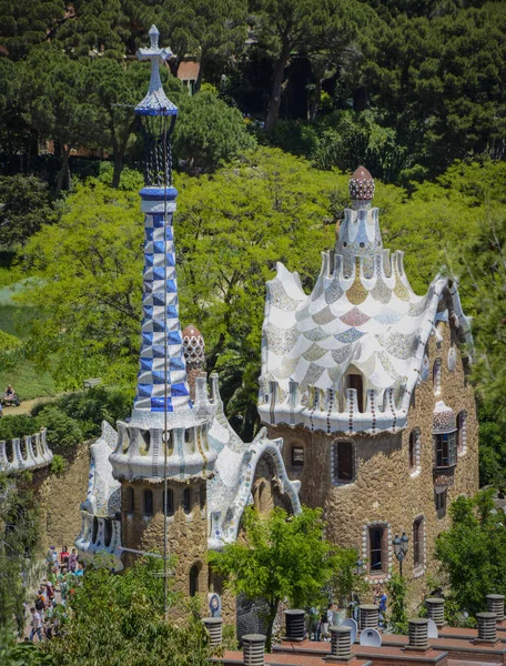 Park Guell em Barcelona, Espanha. — Fotografia de Stock