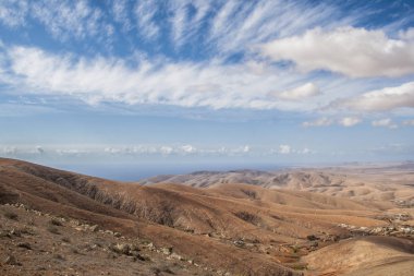 Fuerteventura volkanik manzara. Kanarya Adaları, İspanya parçası