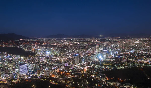 夜、ソウル現代都市 — ストック写真