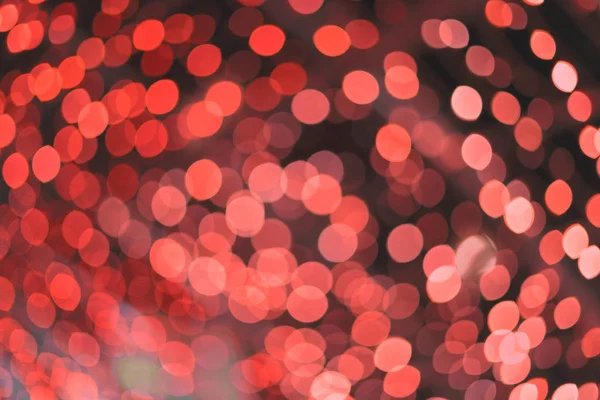 Levend koraal kleur van het jaar mooie wazig bokeh achtergrond met kopie ruimte. Glitter geel licht vlekken intreepupil — Stockfoto