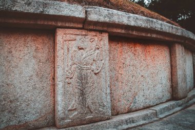 Oryantal zodyak Tanrı carver mezar, genel Kim Yusin Gyeongju-si, Güney Kore.