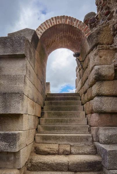 Teatro romano antigo em Mérida, província de Badajoz, Espanha . — Fotografia de Stock