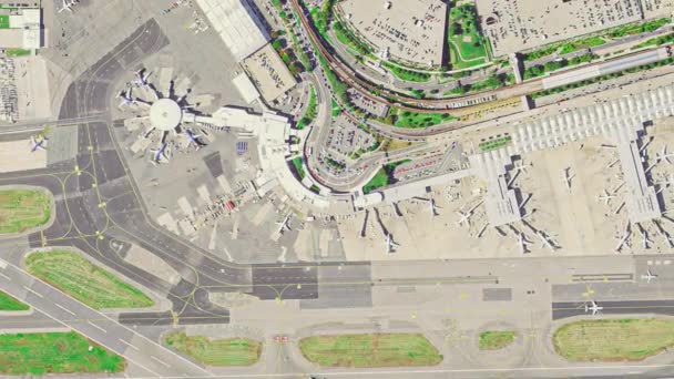 Ronald Reagan Washington Ulusal Havaalanı havadan üst görünümü — Stok video
