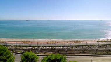 Akdeniz manzaralı Balco del Akdeniz manzaralı, güneşli bir günde Tarragona kıyısı, Katalunya, İspanya.