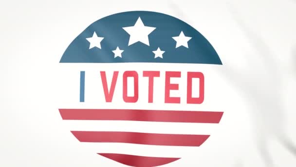 Votei acenando com a bandeira. Eleições nos EUA — Vídeo de Stock