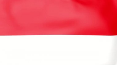 Endonezya ulusal bayrağı rüzgarda dalgalanıyor