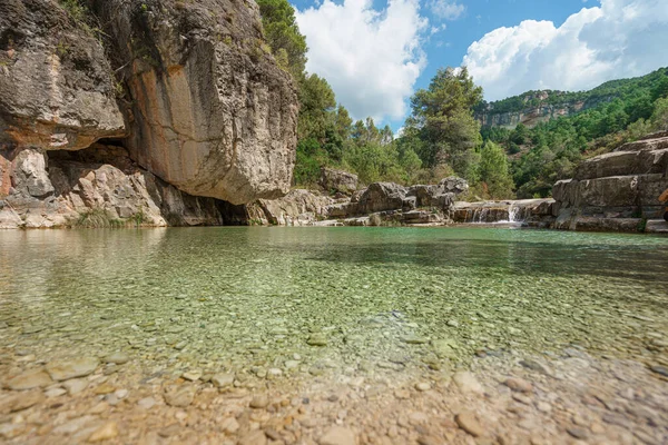 Serra de Montsant的Siurana河和Caatalonia的Muntanyes de Prades河 — 图库照片