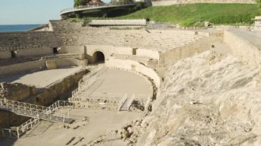 Tarragona 'daki Roma amfitiyatrosu, Costa Dorada, Katalonya, İspanya