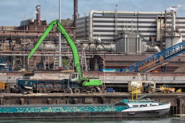 Vinç kaldırma nicke Dutch Harbor Ijmuiden çelik fabrikası
