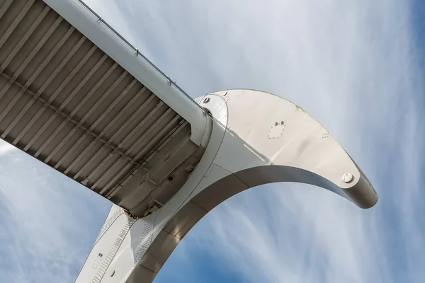 Wszystko Falkirk Wheel, obrotowy, dźwig do łodzi w Szkocji — Zdjęcie stockowe