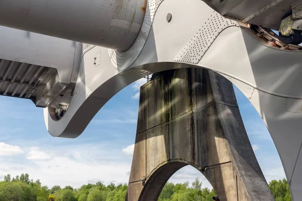 Detalhe Falkirk Wheel, elevador de barco rotativo na Escócia — Fotografia de Stock