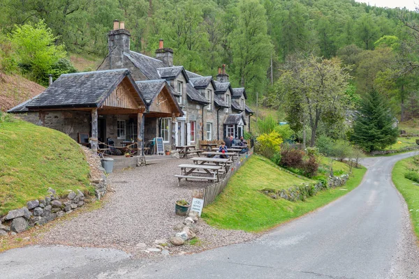 Étterem és teaház, a Skót Felföld Glenlyon posta — Stock Fotó
