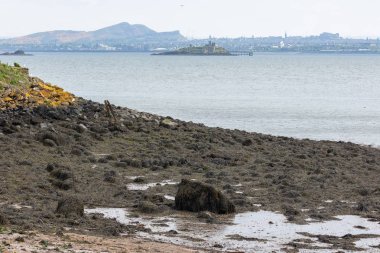 Firth of Forth Inchcolm Island gördün manzarası Edinburgh