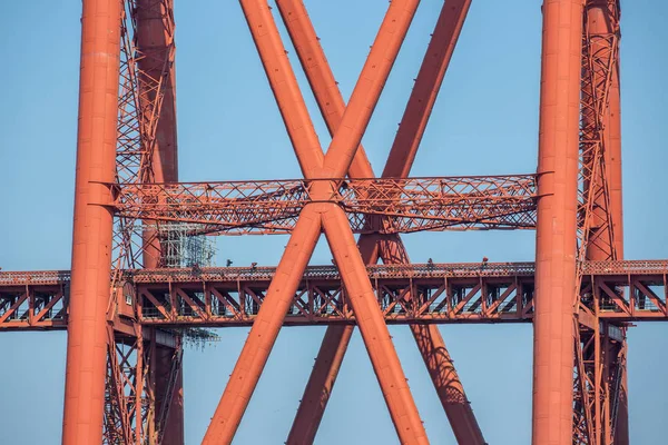 Bouw detail Forth-brug over de Firth of Forth in Schotland — Stockfoto