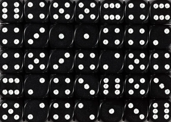 Background pattern of black dices, random ordered