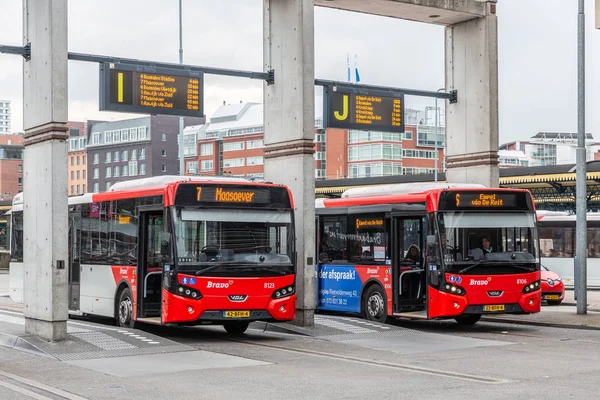 Busse am Hauptbahnhof Den Bosch, Niederlande — Stockfoto