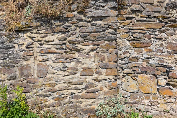 Pietre sfondo e consistenza del muro medievale del castello — Foto Stock