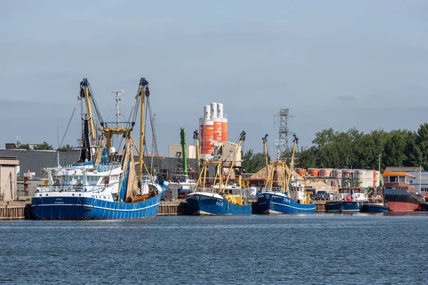 Řezačky ryb v přístavu Vlissingen, Nizozemsko — Stock fotografie