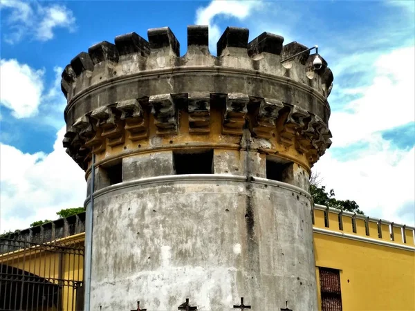 Tower National Muesum San Jose Costa Rica Bullet Holes — Stock Photo, Image