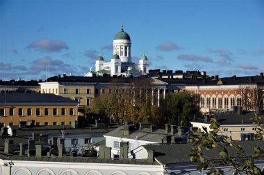 Çatı üstten görünüm üzerinde Katedrali, Helsinki, Finlandiya