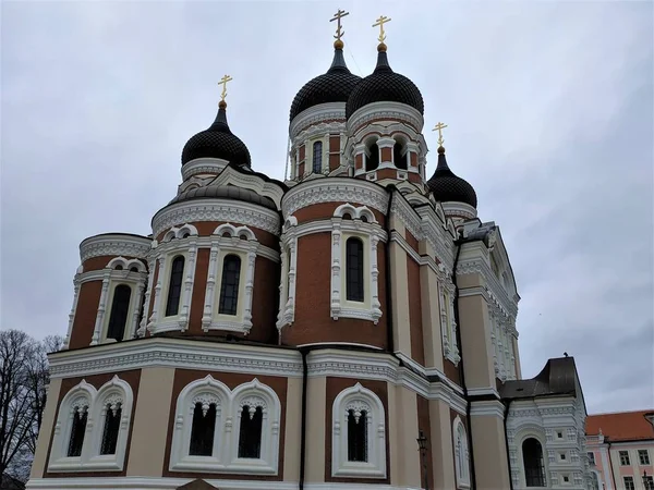 Sideview Üzerinde Alexander Newski Katedrali Tallinn Estonya — Stok fotoğraf