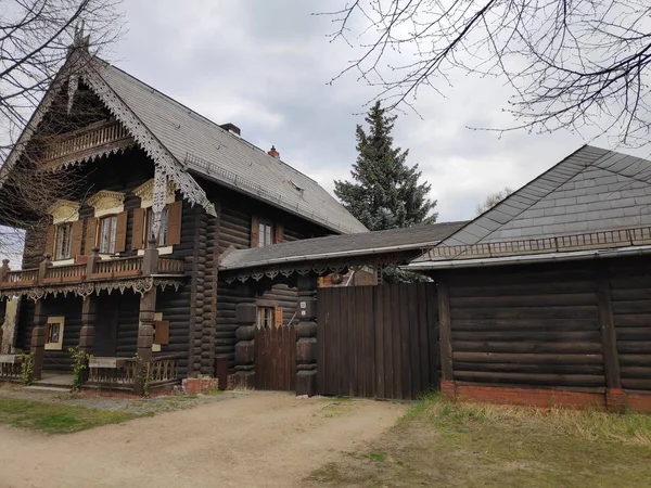 Alexandrovka settlement Potsdam, Germany - typical wooden house — Stock Photo, Image